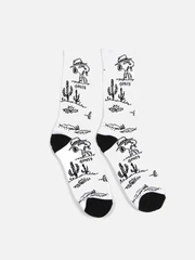 SPIKE NEEDLES CREW SOCK-WHT